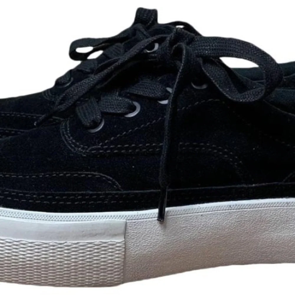 𝅺ALL Saints Black Marica Cow Suede Platform Sneakers Size 8 - Picture 4 of 8